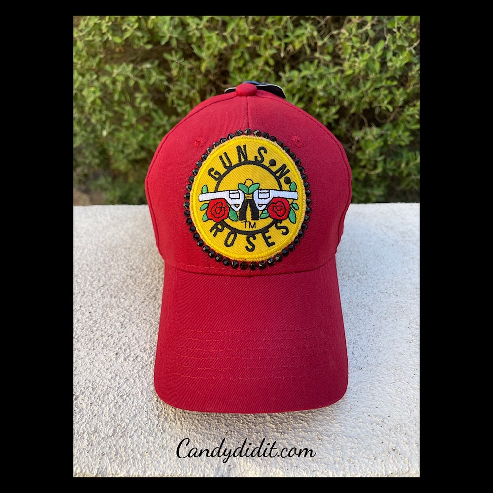 Candy Did It! Handmade One Of A Kind Guns N Roses Rock & Roll Bling Baseball Cap